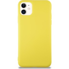 Case World Caseworld Apple iPhone 11 Kapak Içi Kadife Lansman Silikon Kılıf - Sarı