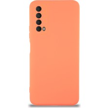 Case World Caseworld Huawei P Smart 2021 Kapak Içi Kadife Kamera Korumalı Lansman Silikon Kılıf - Turuncu