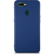 Case World Caseworld Oppo A12 Kapak Içi Kadife Lansman Silikon Kılıf - Lacivert