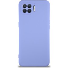 Case World Caseworld Oppo Reno 4 Lite Kapak Içi Kadife Kamera Korumalı Lansman Silikon Kılıf - Lila