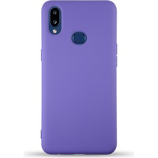 Case World Caseworld Samsung Galaxy A10S Kapak Içi Kadife Lansman Silikon Kılıf - Mor