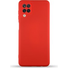 Case World Caseworld Samsung Galaxy M12 Kapak Içi Kadife Kamera Korumalı Lansman Silikon Kılıf - Kırmızı