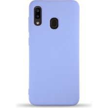 Case World Caseworld Samsung Galaxy A20E Kapak Içi Kadife Lansman Silikon Kılıf - Lila