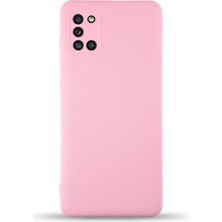 Case World Caseworld Samsung Galaxy A31 Kapak Içi Kadife Kamera Korumalı Lansman Silikon Kılıf - Pembe