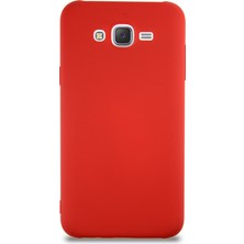 Case World Caseworld Samsung Galaxy J7 Kapak Içi Kadife Lansman Silikon Kılıf - Kırmızı