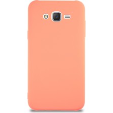 Case World Caseworld Samsung Galaxy J7 Kapak Içi Kadife Lansman Silikon Kılıf - Turuncu