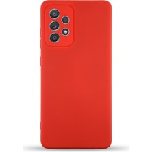 Case World Samsung Galaxy A72 ile Uyumlu Kapak Içi Kadife Kamera Korumalı Lansman Silikon ile Uyumlu Kılıf - Kırmızı