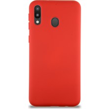 Case World Caseworld Samsung Galaxy M20 Kapak Içi Kadife Lansman Silikon Kılıf - Kırmızı
