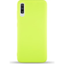 Case World Caseworld Samsung Galaxy A70S Kapak Içi Kadife Lansman Silikon Kılıf - Neon Yeşil