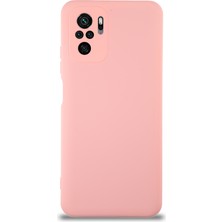 Case World Caseworld Xiaomi Redmi Note 10S Kapak Içi Kadife Kamera Korumalı Lansman Silikon Kılıf - Pembe