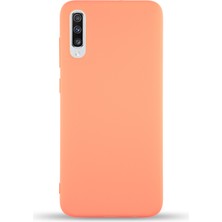 Case World Caseworld Samsung Galaxy A70S Kapak Içi Kadife Lansman Silikon Kılıf - Turuncu