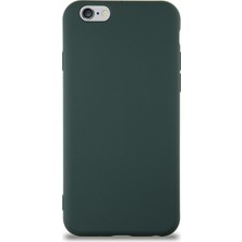 Case World Caseworld Apple iPhone 6 Kapak Içi Kadife Lansman Silikon Kılıf - Yeşil