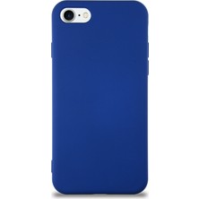 Case World Caseworld Apple iPhone 8 Kapak Içi Kadife Lansman Silikon Kılıf - Lacivert
