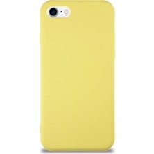 Case World Caseworld Apple iPhone Se 2020 Kapak Içi Kadife Lansman Silikon Kılıf - Sarı