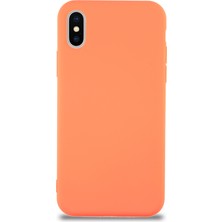 Case World Caseworld Apple iPhone Xs Kapak Içi Kadife Lansman Silikon Kılıf - Turuncu