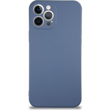 Case World Caseworld Apple iPhone 12 Pro Max Kapak Içi Kadife Kamera Korumalı Lansman Silikon Kılıf - Petrol Mavisi