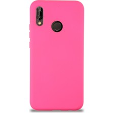 Case World Caseworld Huawei P20 Lite Kapak Içi Kadife Lansman Silikon Kılıf - Neon Pembe