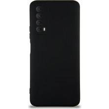 Case World Caseworld Huawei P Smart 2021 Kapak Içi Kadife Kamera Korumalı Lansman Silikon Kılıf - Siyah