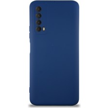 Case World Caseworld Huawei P Smart 2021 Kapak Içi Kadife Kamera Korumalı Lansman Silikon Kılıf - Lacivert