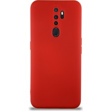Case World Caseworld Oppo A5 2020 Kapak Içi Kadife Kamera Korumalı Lansman Silikon Kılıf - Kırmızı