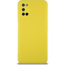 Case World Caseworld Oppo A52 Kapak Içi Kadife Kamera Korumalı Lansman Silikon Kılıf - Sarı