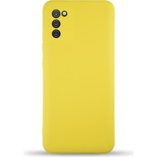 Case World Caseworld Samsung Galaxy A02S Kapak Içi Kadife Kamera Korumalı Lansman Silikon Kılıf - Sarı