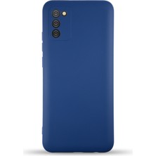 Case World Caseworld Samsung Galaxy A02S Kapak Içi Kadife Kamera Korumalı Lansman Silikon Kılıf - Lacivert