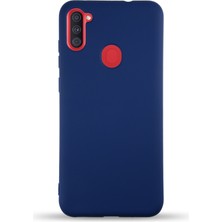 Case World Caseworld Samsung Galaxy A11 Kapak Içi Kadife Lansman Silikon Kılıf - Lacivert