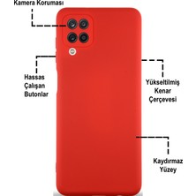 Caseworld Samsung Galaxy M12 Kapak Içi Kadife Kamera Korumalı Lansman Silikon Kılıf - Neon Pembe