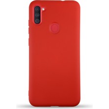 Case World Caseworld Samsung Galaxy M11 Kapak Içi Kadife Lansman Silikon Kılıf - Kırmızı