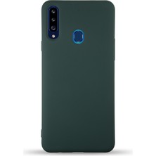 Case World Caseworld Samsung Galaxy A20S Kapak Içi Kadife Lansman Silikon Kılıf - Yeşil