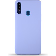 Case World Caseworld Samsung Galaxy A20S Kapak Içi Kadife Lansman Silikon Kılıf - Lila