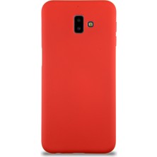 Case World Caseworld Samsung Galaxy J6 Plus Kapak Içi Kadife Lansman Silikon Kılıf - Kırmızı