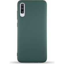 Case World Caseworld Samsung Galaxy A70S Kapak Içi Kadife Lansman Silikon Kılıf - Yeşil