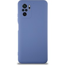 Case World Caseworld Xiaomi Redmi Note 10S Kapak Içi Kadife Kamera Korumalı Lansman Silikon Kılıf - Mor