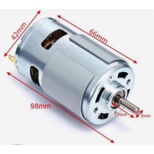 Elektronikport Rs 775 Dc Motor Rulmanlı 12-36 Volt 6000 Rpm Şarjlı Matkap – Cnc Motoru