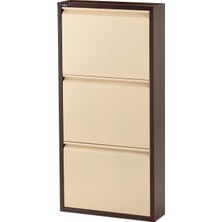 Ata Group 3'lü Metal Ayakkabılık Kahve-Krem