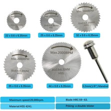 Elektronikport 6 Parça Testere Seti - Hss Round Saw Blades 6 Pcs