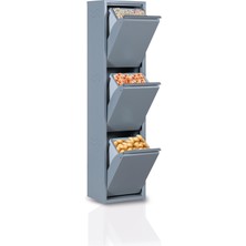 Ata Group 3'lü Gri Metal Çok Amaçlı Dolap