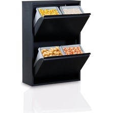 Ata Group 4'lü Siyah Metal Çok Amaçlı Dolap