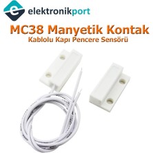 Elektronikport MC38 Manyetik Kontak Kablolu Kapı Pencere Sensörü (Normalde Kapalı - Nc)