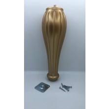 Karakoç Pırlanta 30 cm Vidalı Gold Sehpa ,puf, Berjer Ayağı ( 4 Adet)