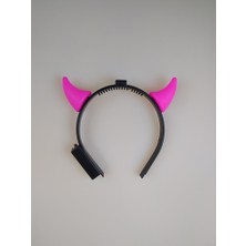 Event Party Store Cadılar Bayramı Halloween Taç Şeytan Boynuz Pembe Işıklı