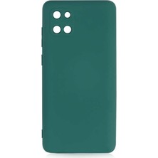 Case 4U A81 (Note 10 Lite) Kılıf Kamera Korumalı Içi Kadife Logosuz Mara Lansman Silinebilir Kılıf Koyu Yeşil