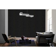 Hegza Lighting Zigzag ( Gri Kasa, Sarı Işık ) Ledli Modern LED Avize