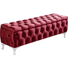 AldaGelsin Lüks Sandıklı Kapitone Puf Bench Ayakucu Koltuk  120 cm