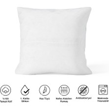 Valena Home 2'li Kaz Tüyü Kırlent Kılıfı İç Yastığı-Minder 65 x 65 cm 750 gr
