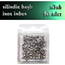Site Hırdavat M3x6 İnox İmbus Civata (50 Adet)