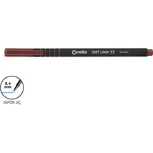 Caretta 55 Soft Liner Keçeli Kalem Kahverengi