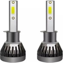 Oto Türk Yeni Nesil Mini Zenon H7 LED Şimşek Etkili LED Zenon 6500K 8000LM